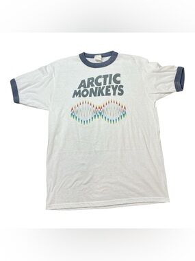 Arctic Monkeys Short-Sleeve Ringer Tee with Navy Trim